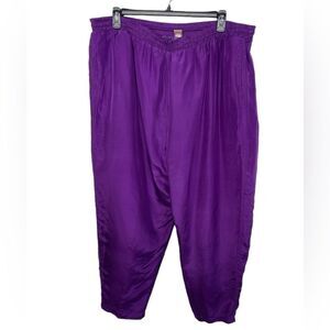 Vintage Silk Joggers Purple Vintage Size 2X